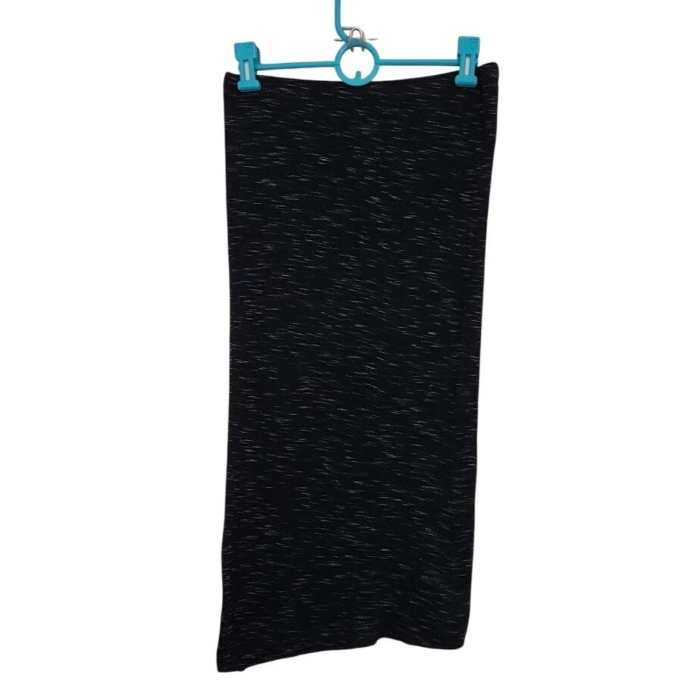 EXPRESS‎ Black Pull On Midi Marled Knit Tube Skirt Size Small  E38